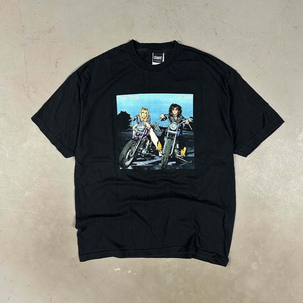 Vintage Y2K Cheap Trick Grunge Biker Retro Essential Band Tour Tee T-Shirt XL